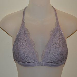 Body by Victoria's Secret M lilac lace front closure bra *NO PAD INSERTS  EUC